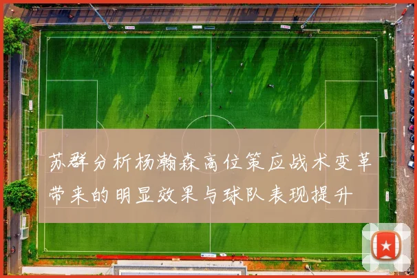 苏群分析杨瀚森高位策应战术变革带来的明显效果与球队表现提升